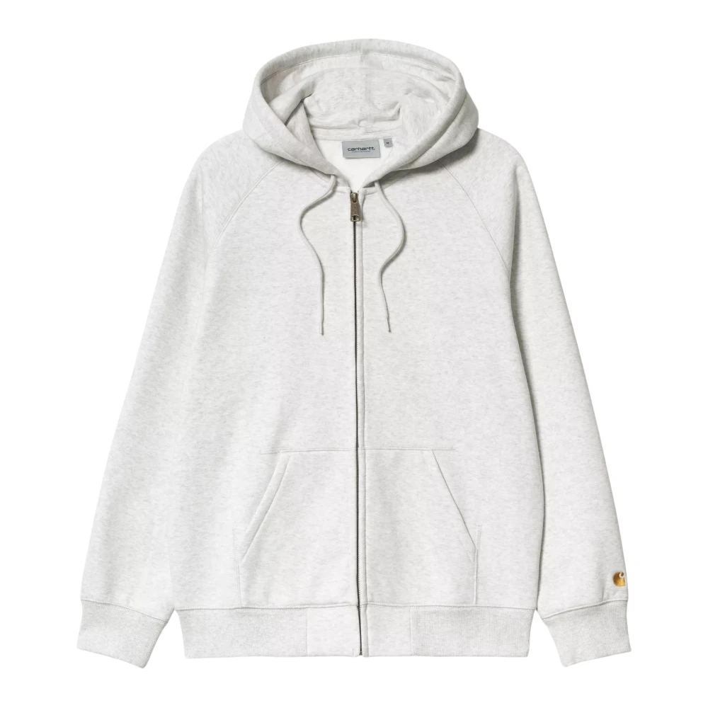 Carhartt Wip Men's Gray Zip-Throughs, Xl, Hooded Chase Jacket