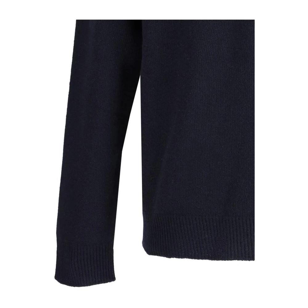 Jil Sander Geribbelde wollen trui Blue Heren