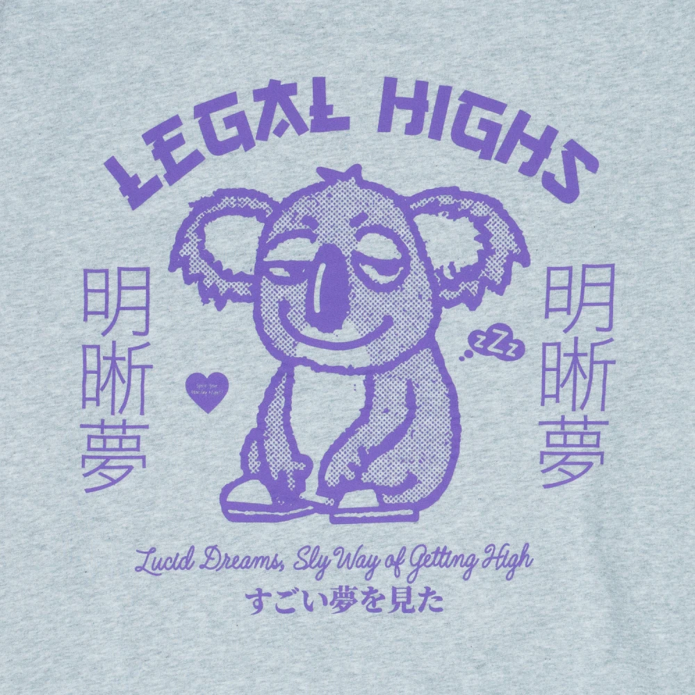 Edwin Katoenen trui met print Blue Heren