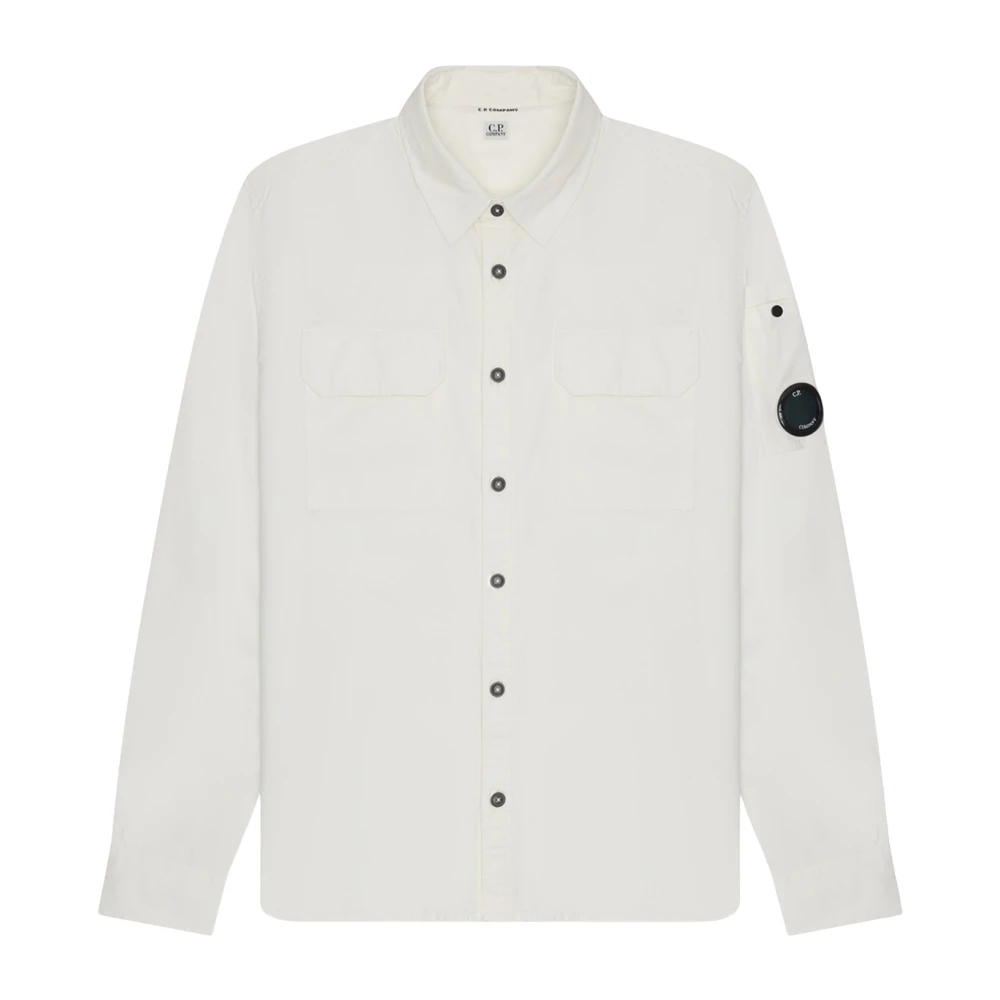 C.p. Company Men's White Light Jackets, 2XL, Long Sleeve Jacket