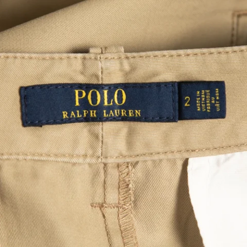 Ralph Lauren Pre-owned Cotton bottoms Beige Dames
