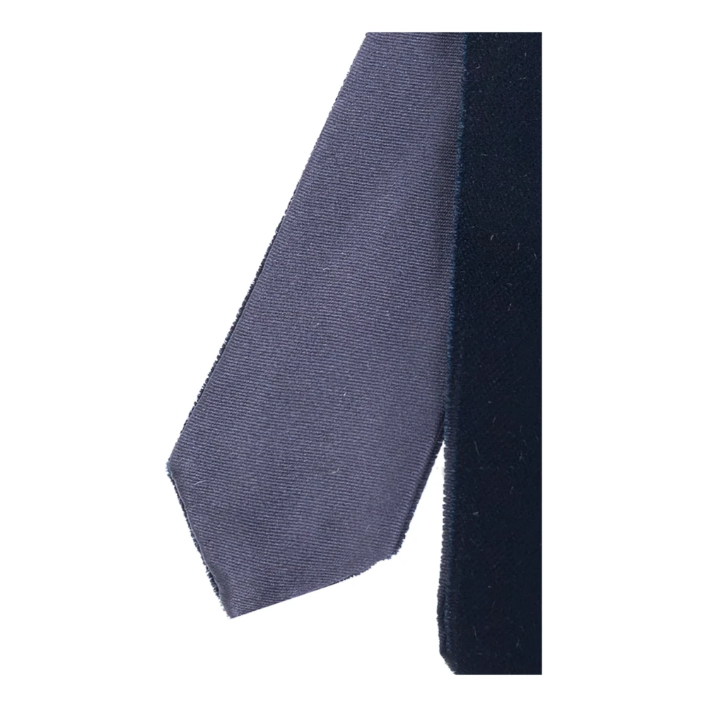 Giorgio Armani Fluwelen stropdas Blue Heren
