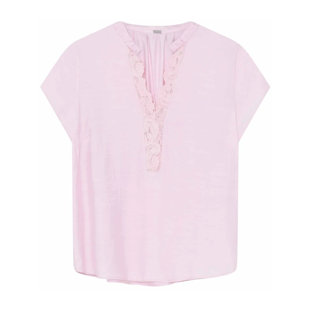 Gustav Bleek Lila Top met Kant Purple Dames