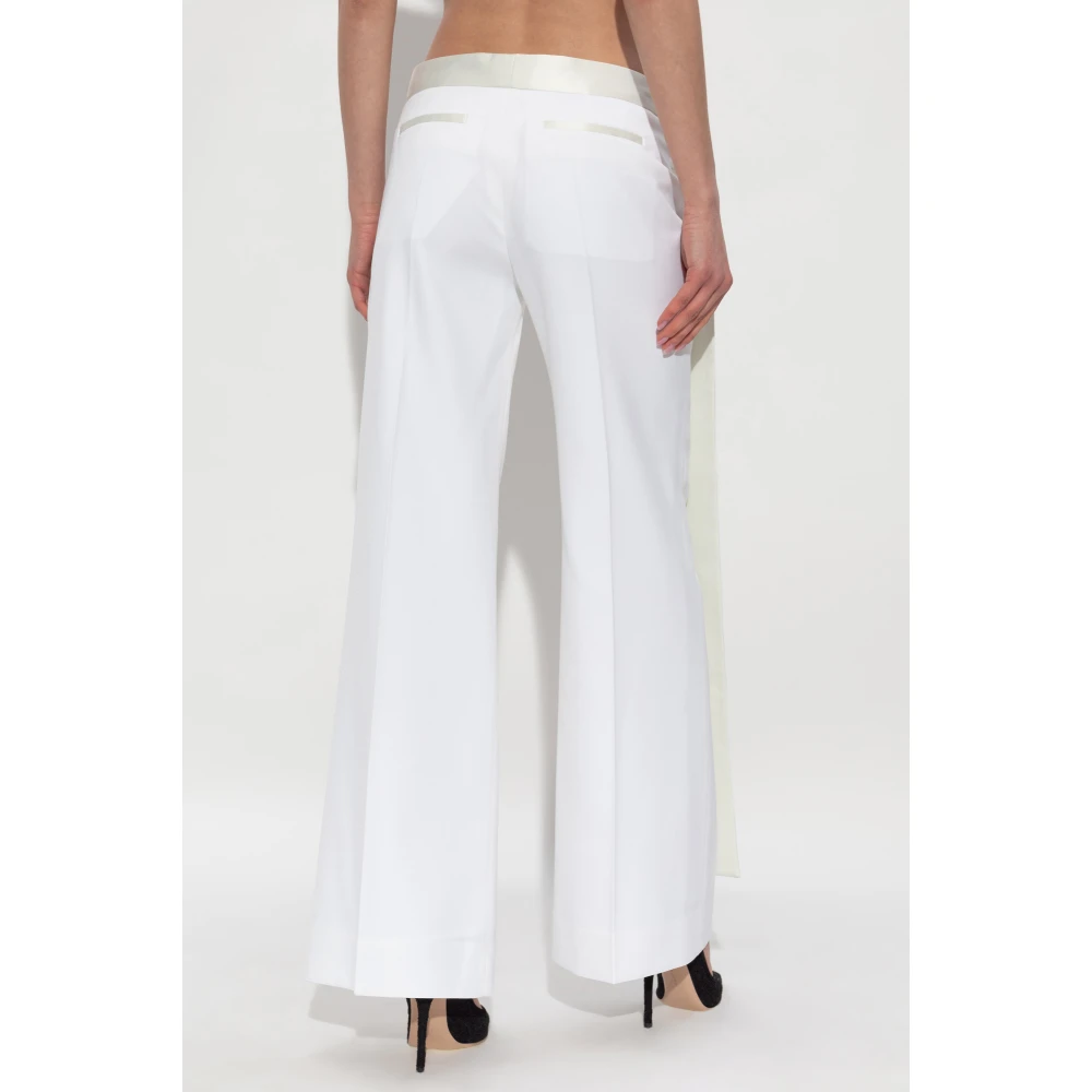 Victoria Beckham Broek met vouwen White Dames