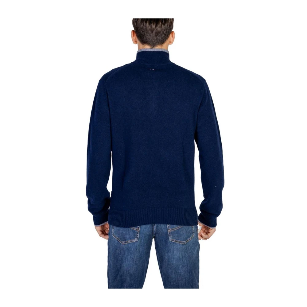 Napapijri Gebreide wolmix trui Blue Heren