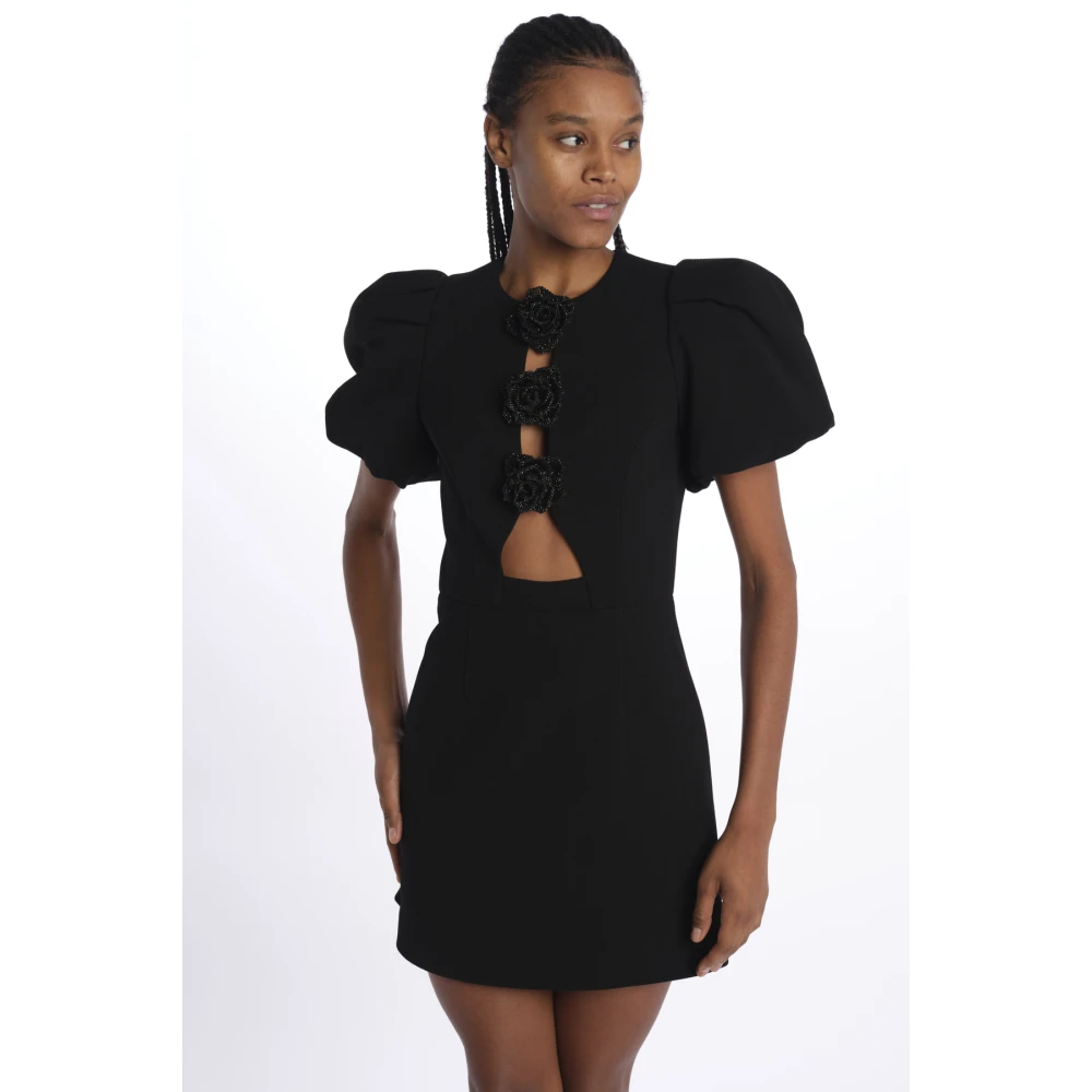Rebecca Vallance Zwarte Pofmouw Minijurk Black Dames