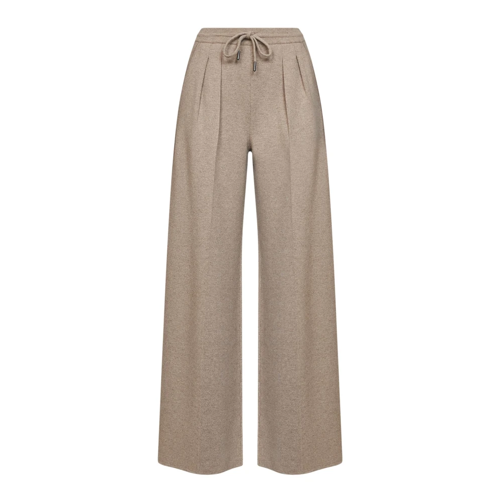 Max Mara Funale Trousers - Female - Wide Trousers - Beige - Xs - Trousers