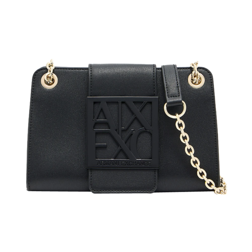 Armani Exchange Women's Black Shoulder Bags, One Size, Mini Shoulder Bag