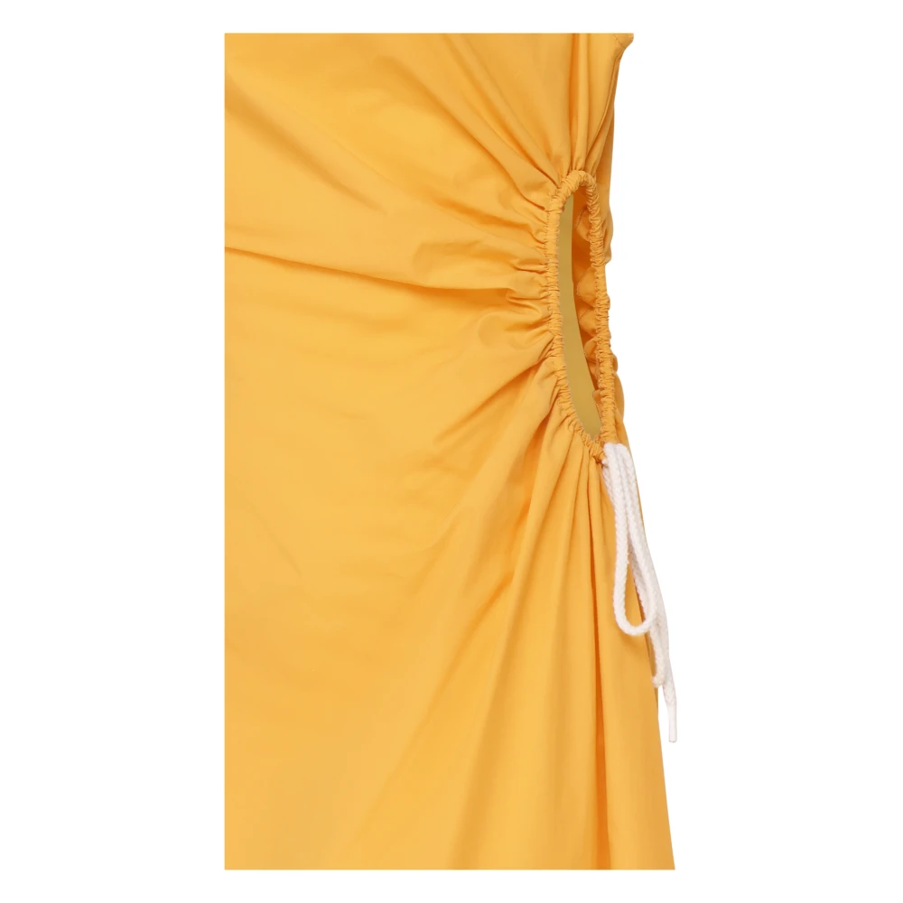 Ottod'Ame Cheddar Longuette Jurk met Porthole Yellow Dames