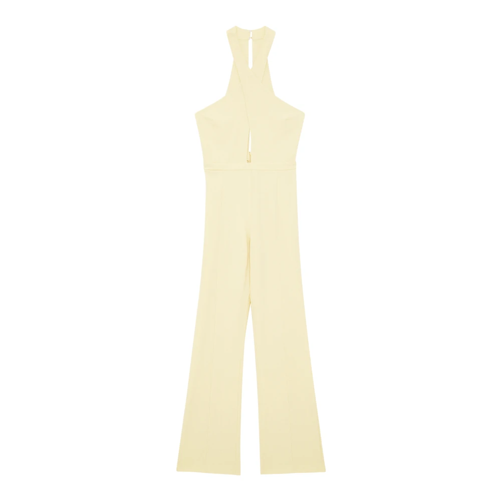 Patrizia Pepe Elegant Crossover Suit för Kvällens Tillställningar Yellow, Dam