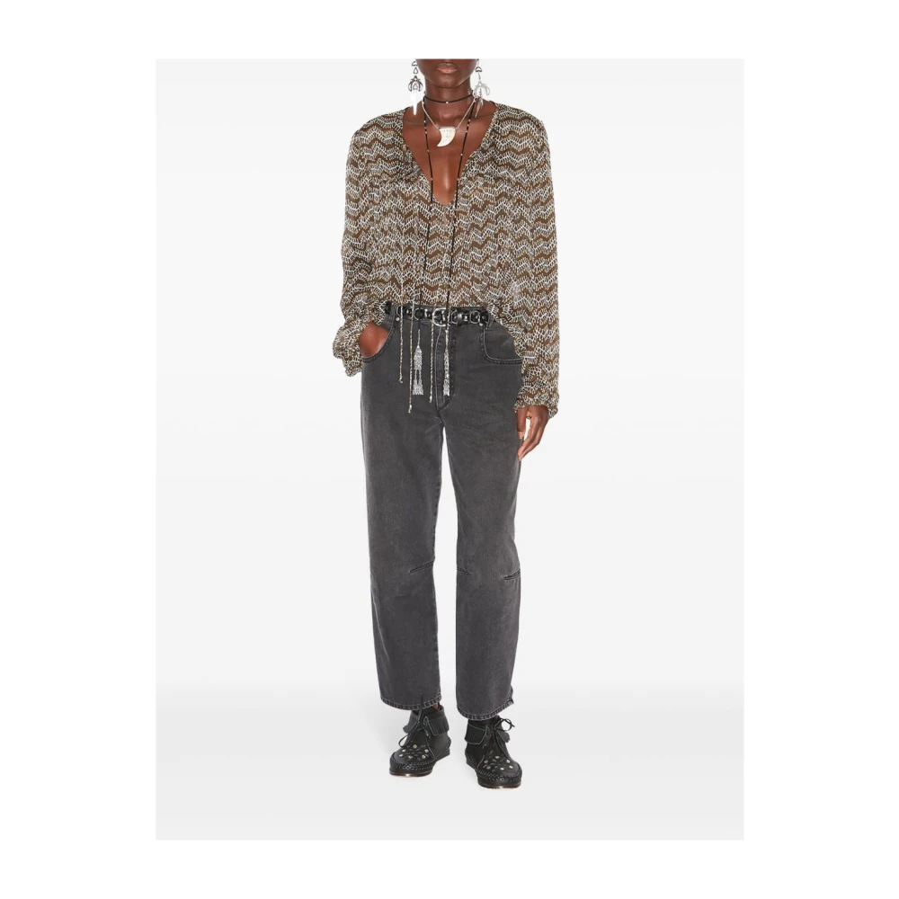 Isabel Marant Étoile Zwarte shirts voor vrouwen Multicolor Dames