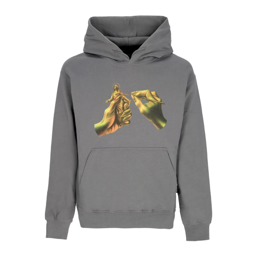 Propaganda Men's Gray Hoodie With Kangaroo Pocket - Hoodies - Xl - Sweatshirts & Hoodies