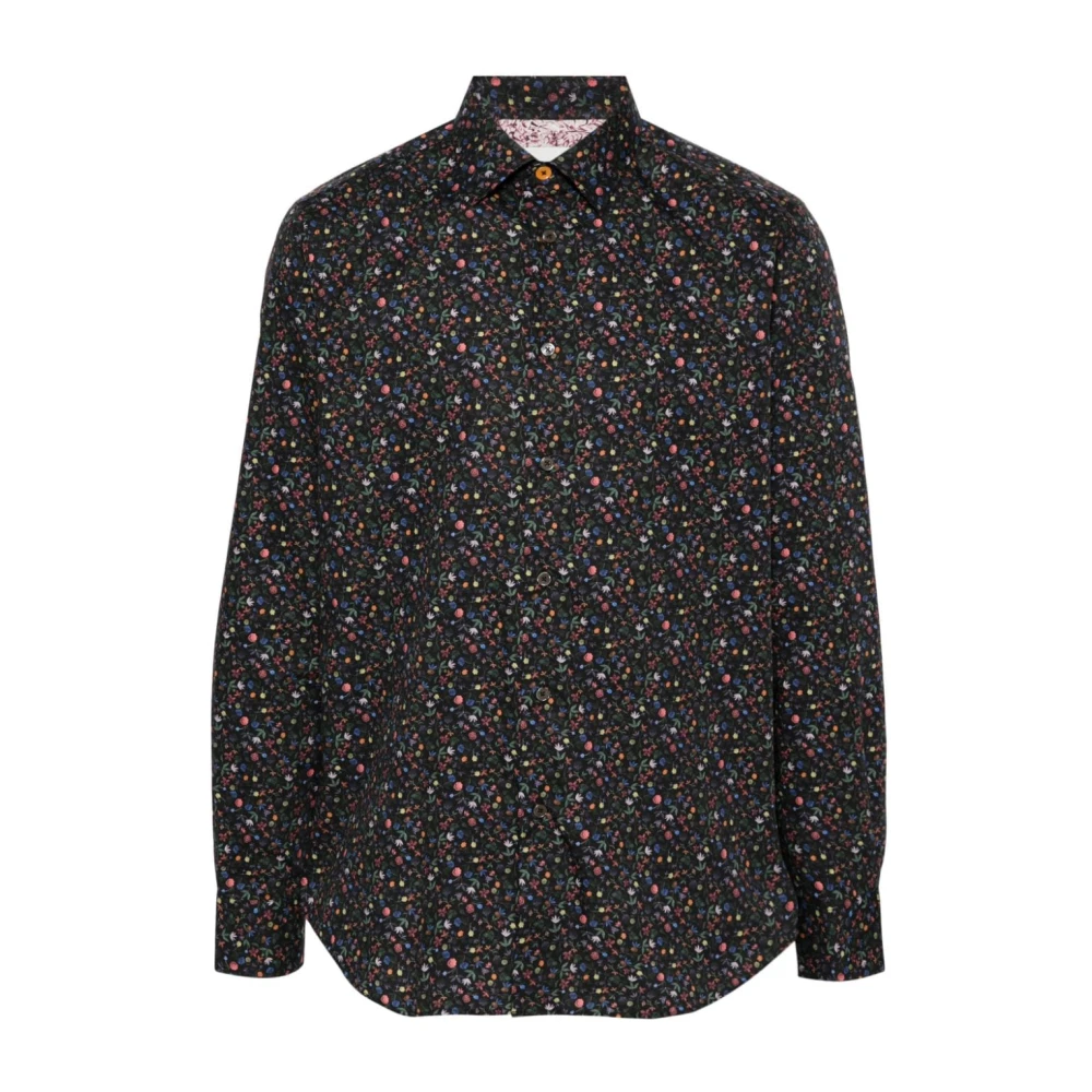 Paul Smith Bloemenprint Katoenen Overhemd Black Heren
