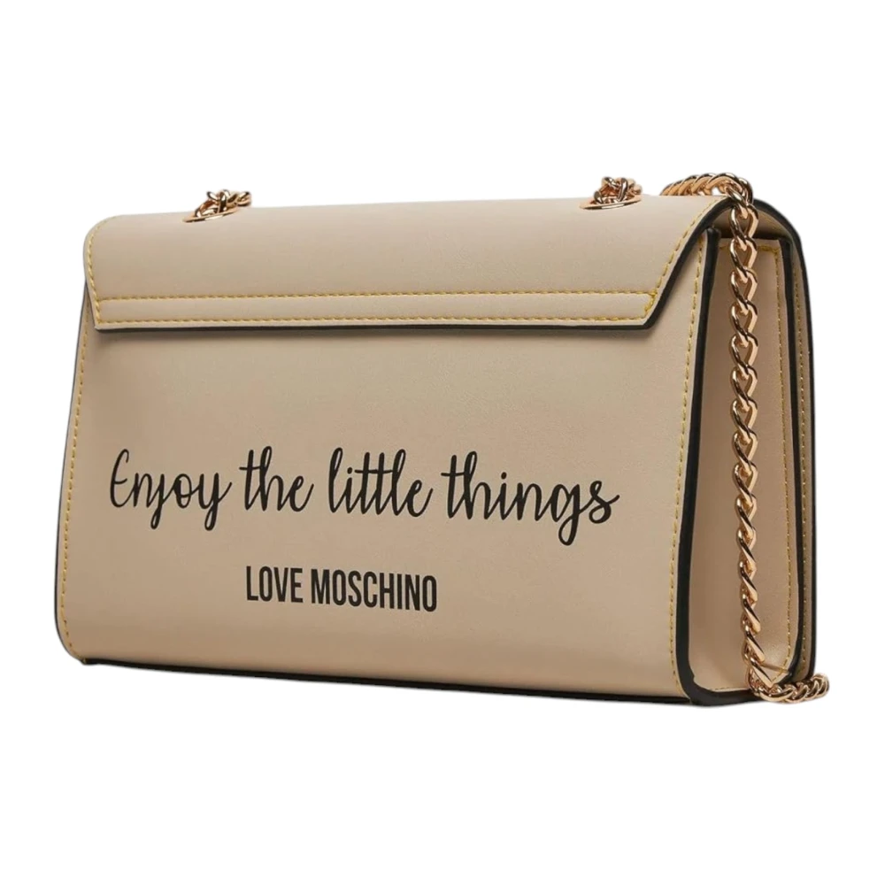 Love Moschino Stijlvolle Dames Schoudertas Beige Dames