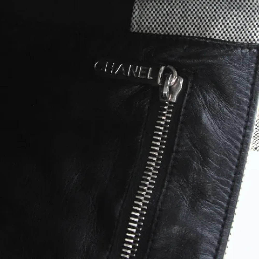 Chanel Vintage Pre-owned Cotton chanel-bags Gray Dames