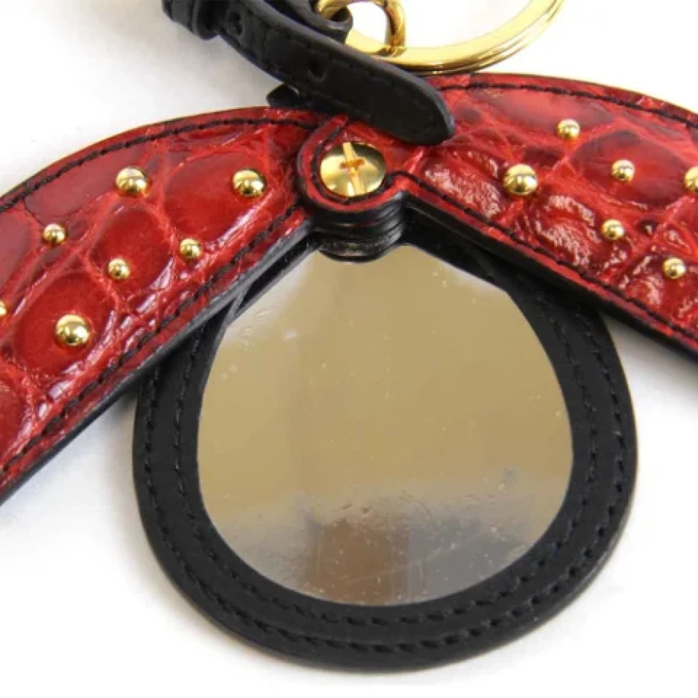 Prada Vintage Pre-owned Leather home-office Red Dames