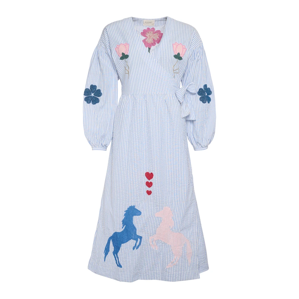 Sissel Edelbo Caro Katoenen Jurk Blue Dames