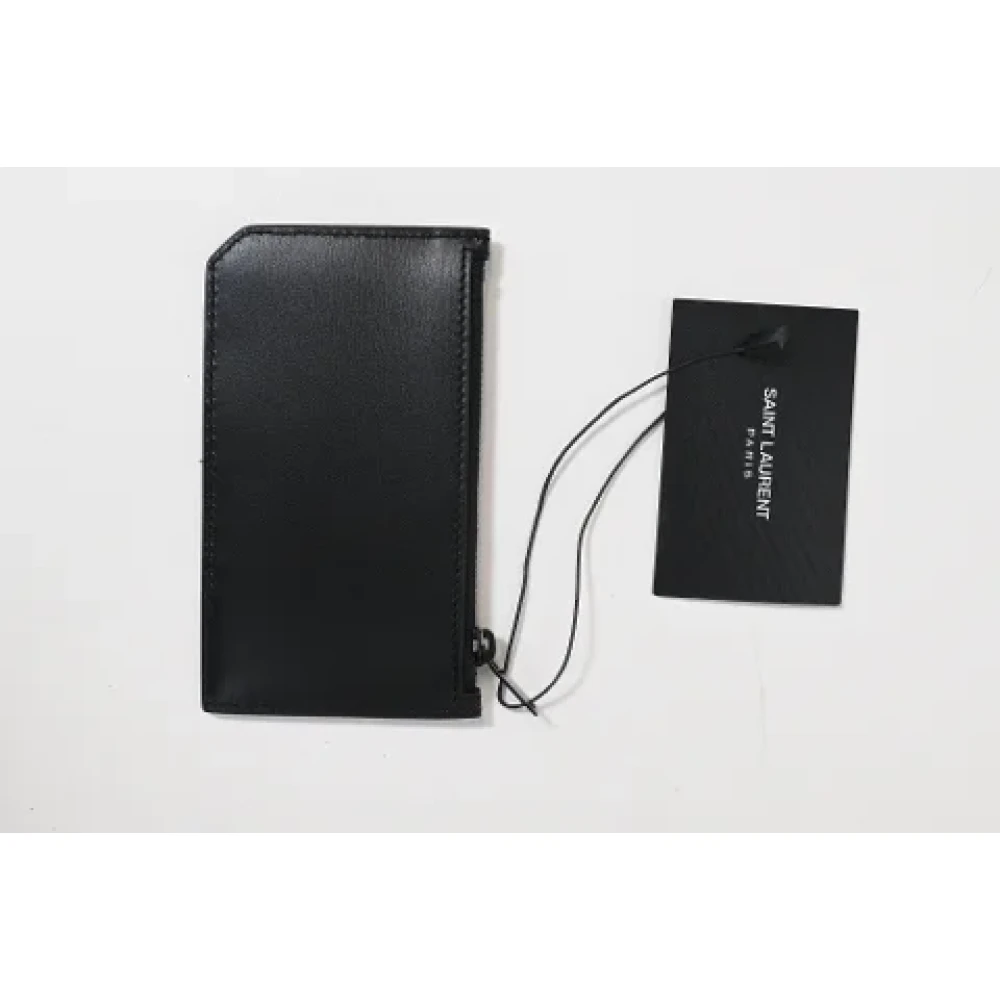 Yves Saint Laurent Vintage Pre-owned Leather wallets Black Heren