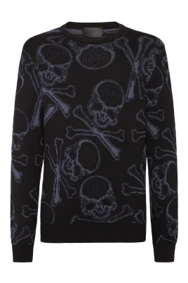 Cotton Pullover Rund Hals Skull&Bones