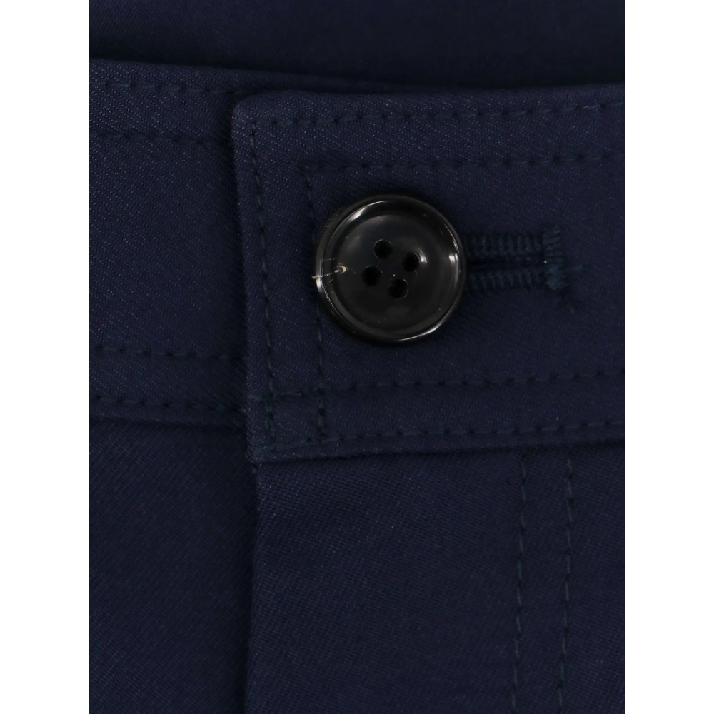 Comme des Garçons Blauwe Shorts met knoop en rits Blue Heren