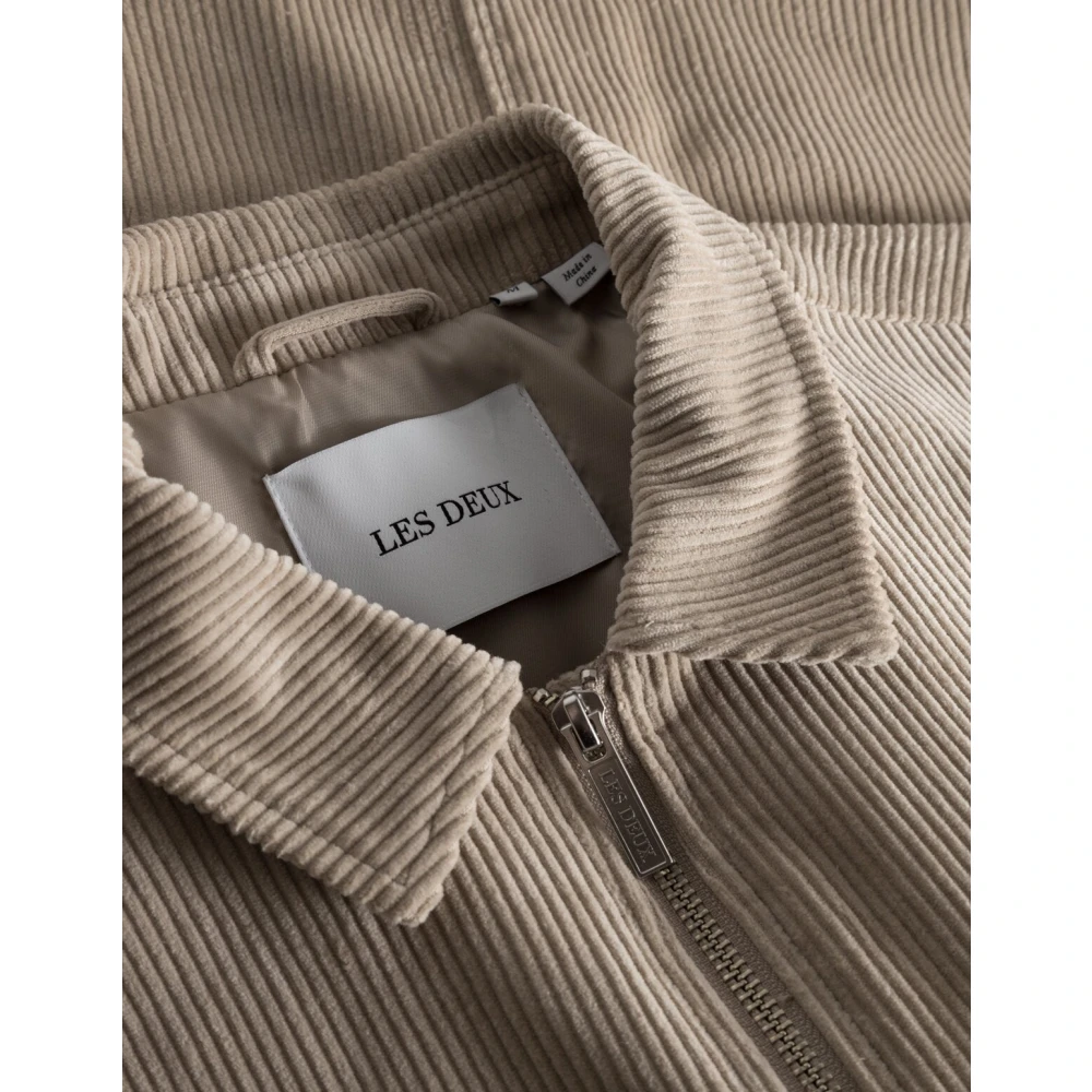 Les Deux Corduroy Coach Jacket Beige Heren
