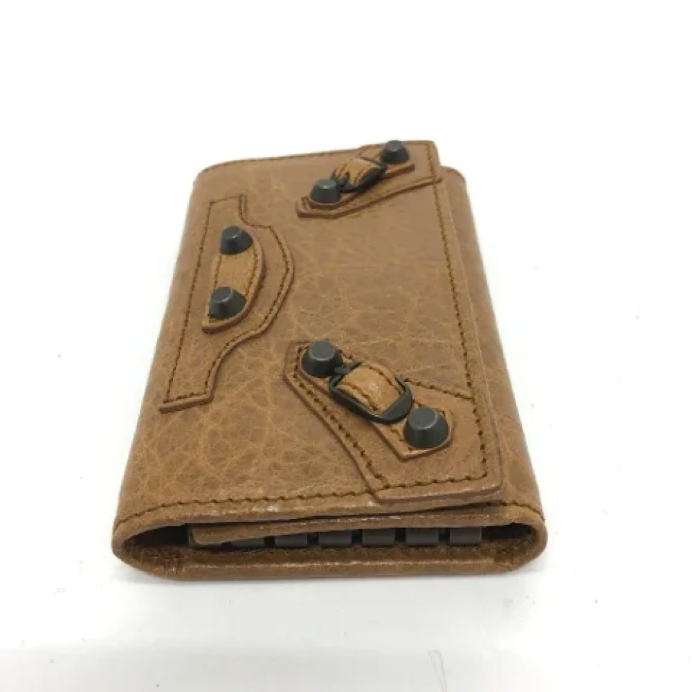 Balenciaga Vintage Pre-owned Leather key-holders Brown Dames