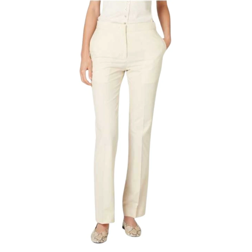 Paul Smith Vrouw Beige Broeken Dames, 2XL, Katoen, Slim-Fit Broeken