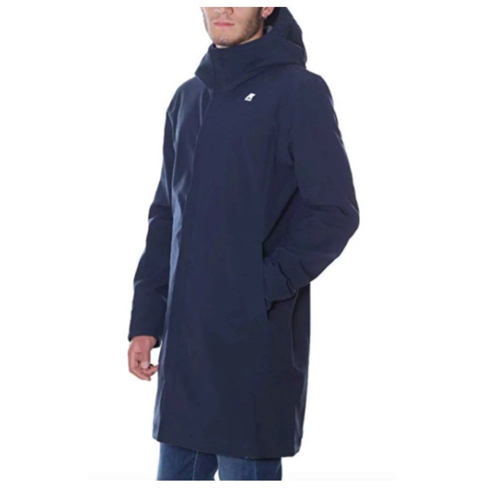 K-way Blauwe Bonded Parka Triple-Layer Design Blue Heren