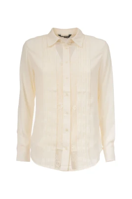 Polyester Skjorta med Broderi Fram