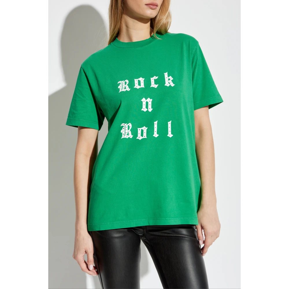 Zadig & Voltaire T-shirt met Edwin-print Green Dames