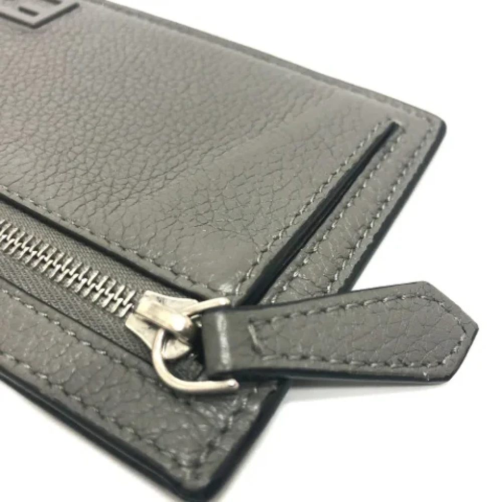 Fendi Vintage Pre-owned Leather home-office Gray Dames