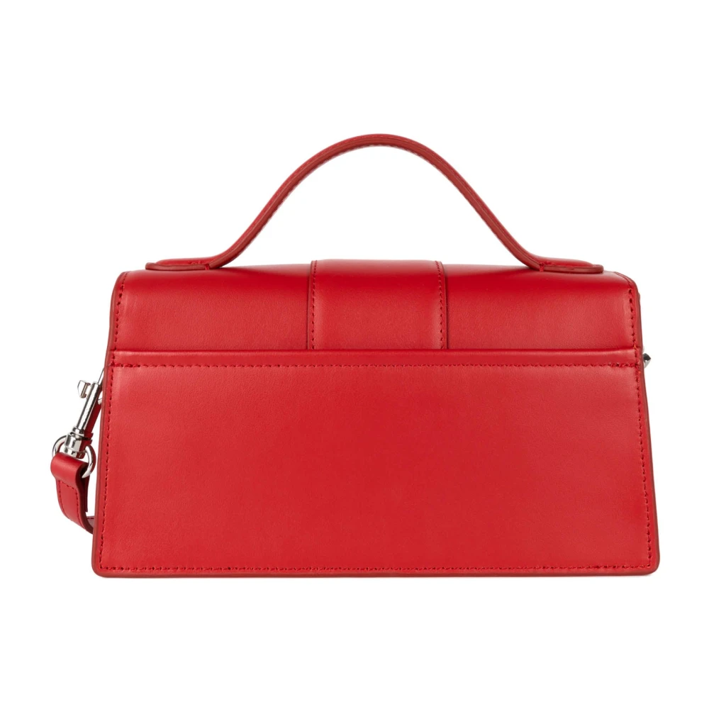 Lancaster Schoudertas met Metalen Sluiting in Rood Red Dames