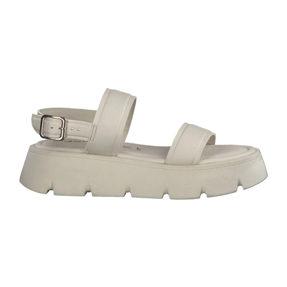 Tamaris Women's Beige Flat Sandals, 6 Uk, Elegant Ivory Flat Sandals