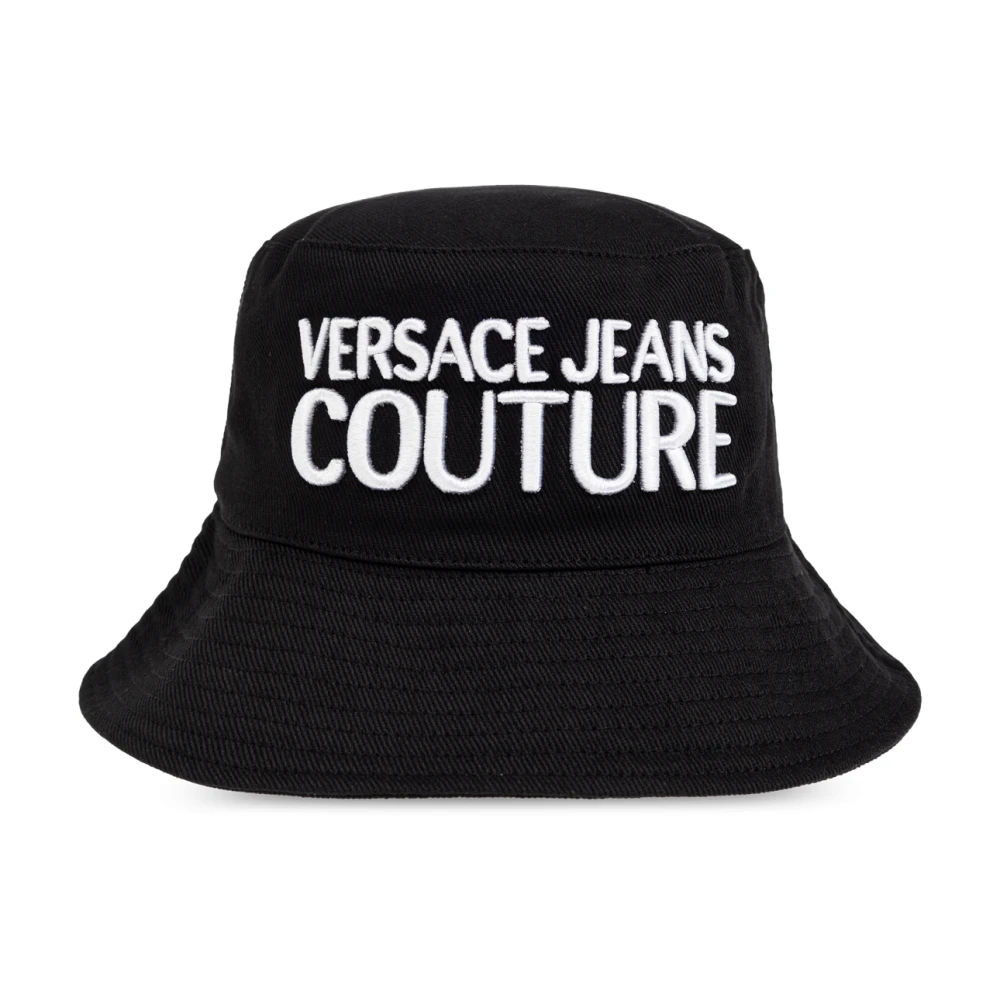 Versace Jeans Couture Women's Black Hat With Embroidered Logo
