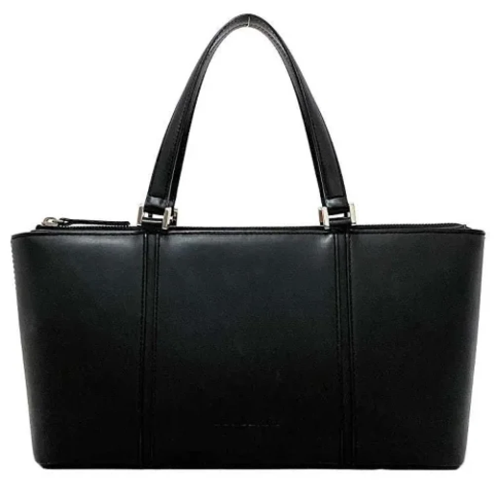 Burberry Vintage Pre-owned Leather handbags Black Dames