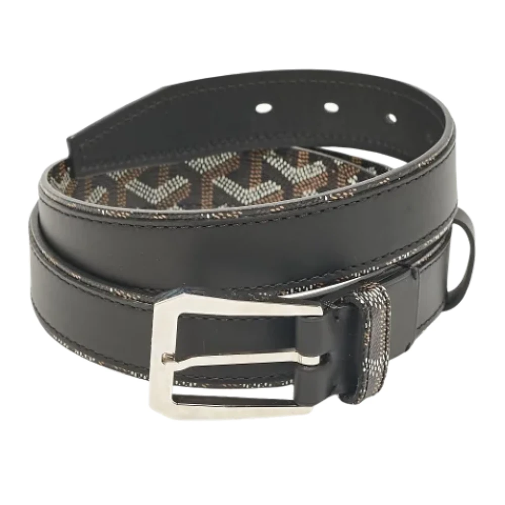 Goyard Vintage Pre-owned Coated canvas belts Black Dames