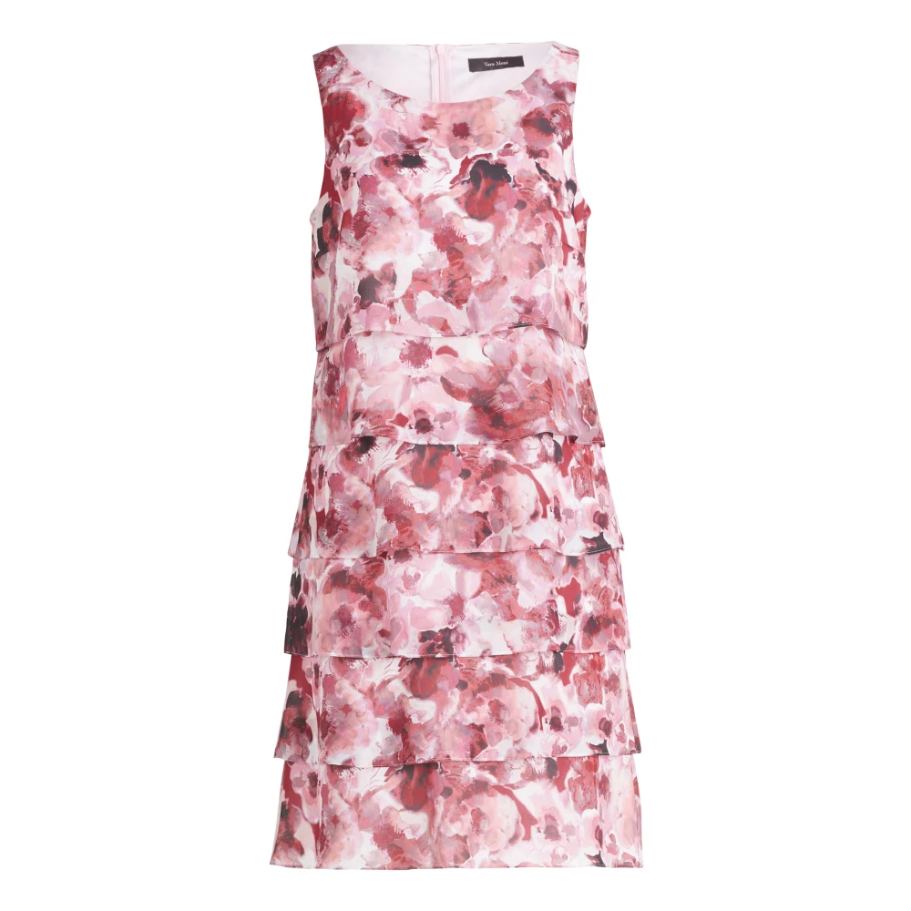 Vera Mont Elegante Chiffon Cocktailjurk met Ruche Multicolor Dames
