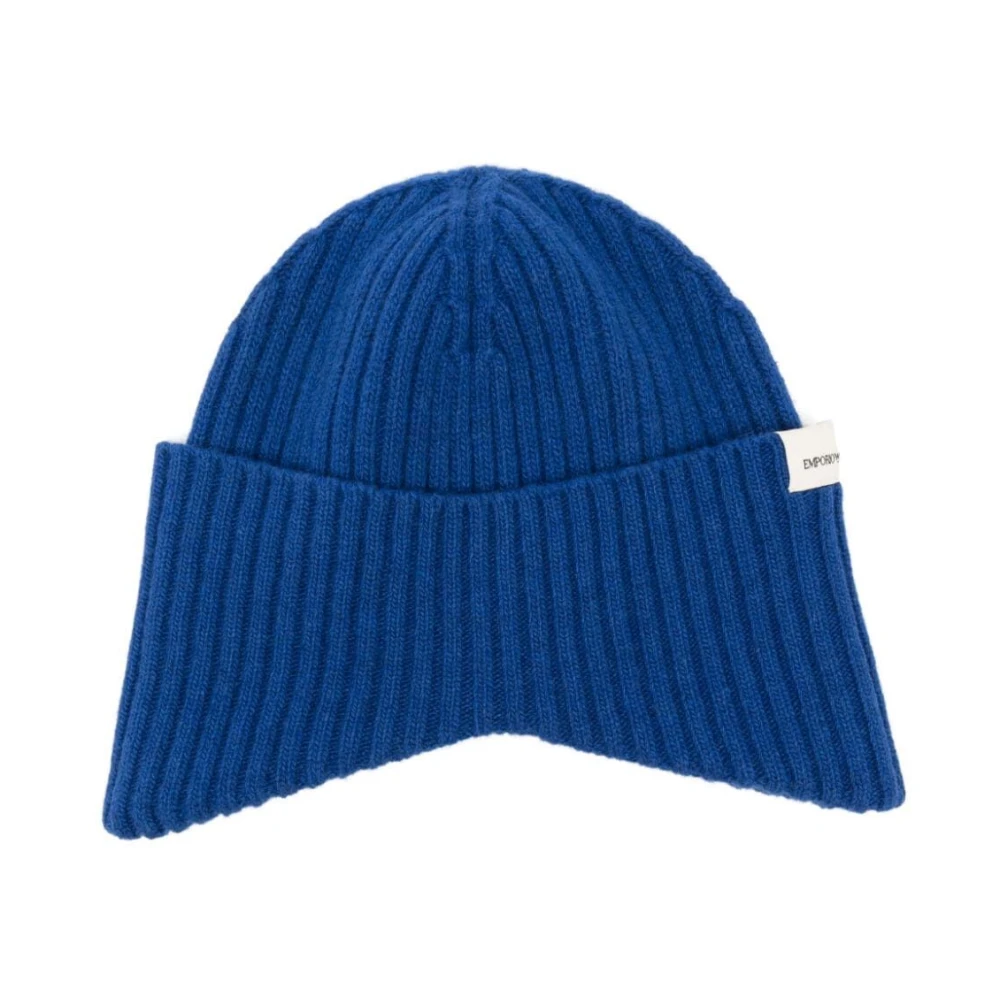 Emporio Armani Blauwe Beanie Hat Blue Heren