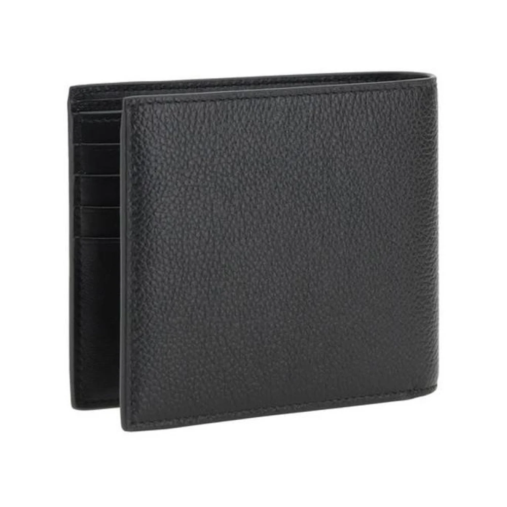 Balenciaga Billfold portemonnee van reliëfleder met kaartsleuven Black Heren