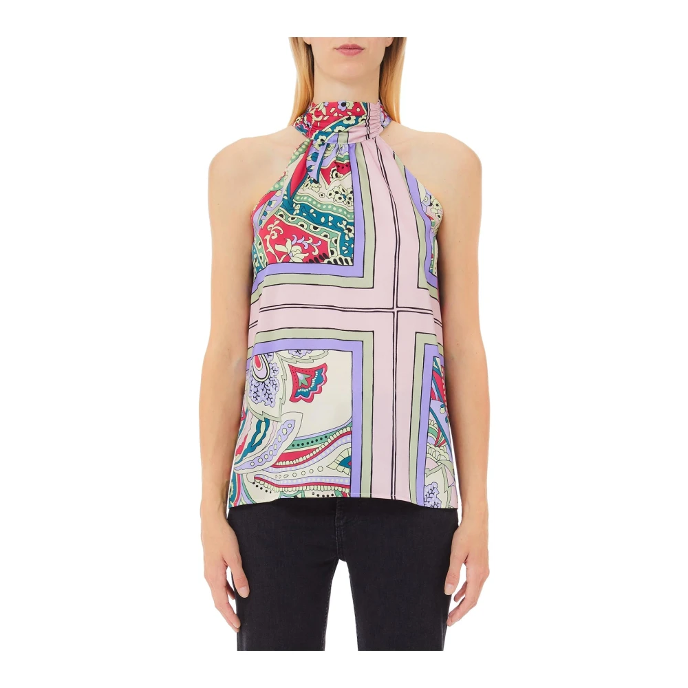 Liu Jo Hoge hals bedrukte top Multicolor Dames
