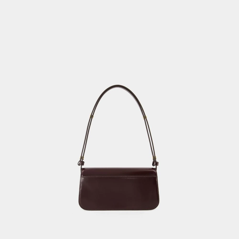 TORY BURCH Bruine leren schoudertas met handvat Brown Dames