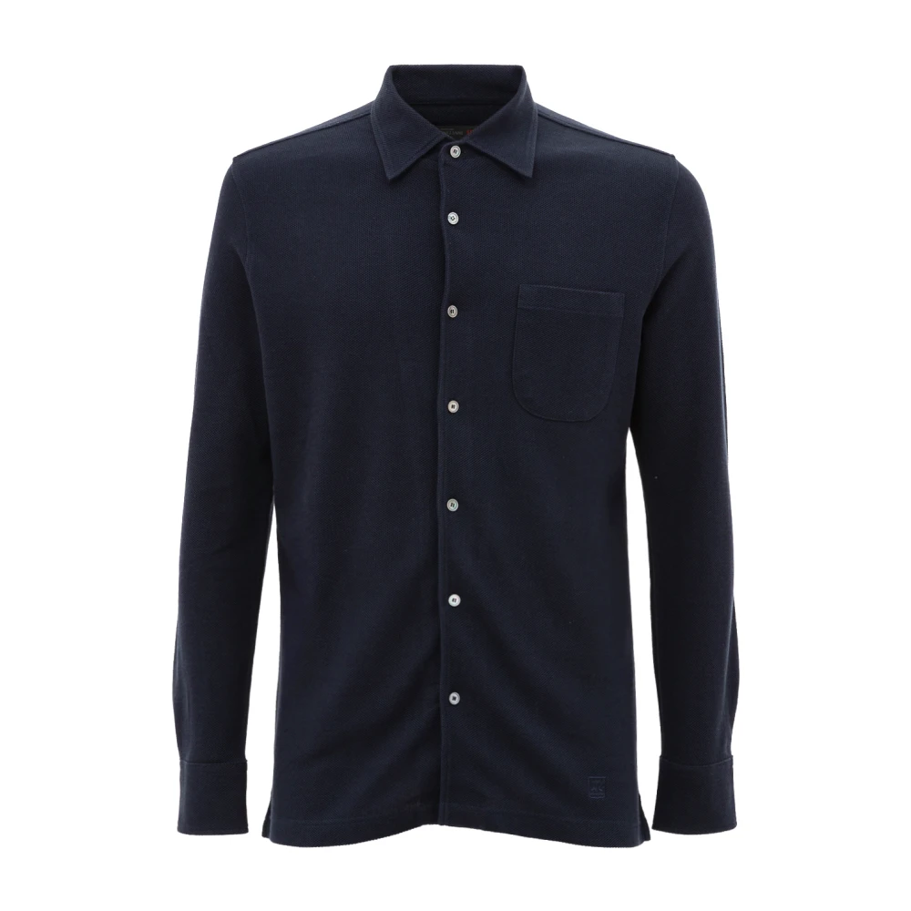 Corneliani Blauw Zakoverhemd Stijlvolle Herenmode Blue Heren