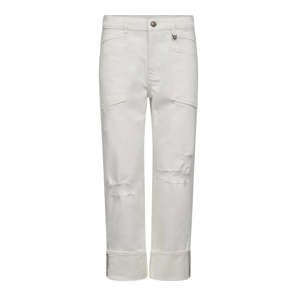Mos Mosh Women's White Cropped Jeans, W29, Cropped Jeans
