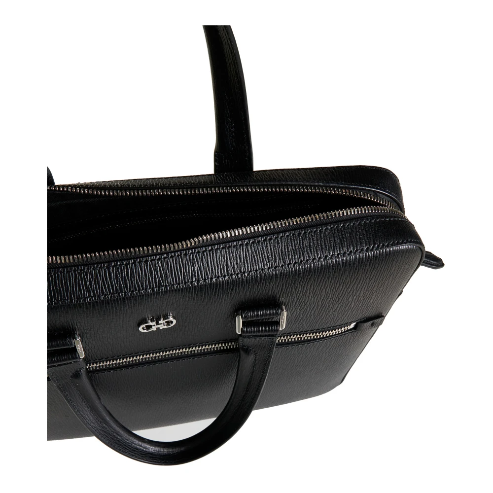 Salvatore Ferragamo Gancini Revival Aktetas Black Heren