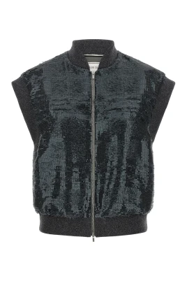 Sleeveless Bomber Vest