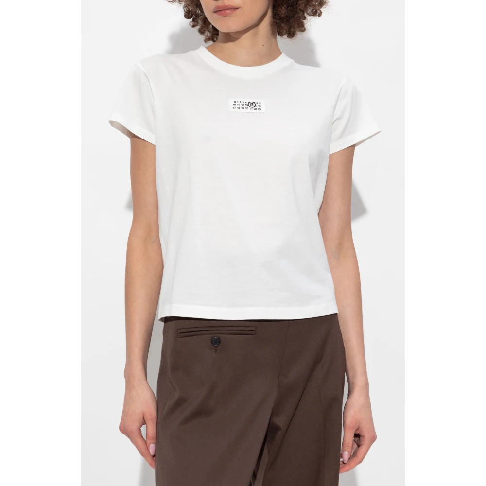 MM6 Maison Margiela T-shirt met logo White Dames