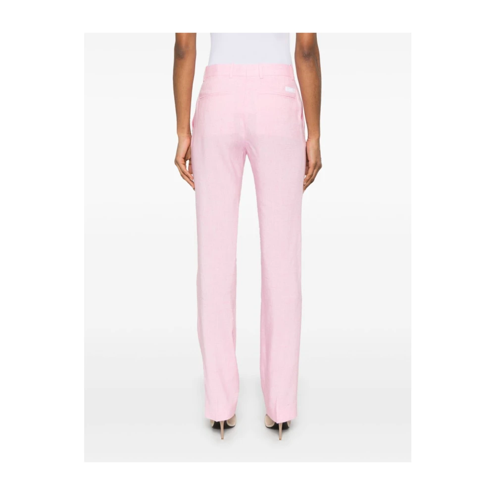 Versace Roze broek met verborgen sluiting Pink Dames