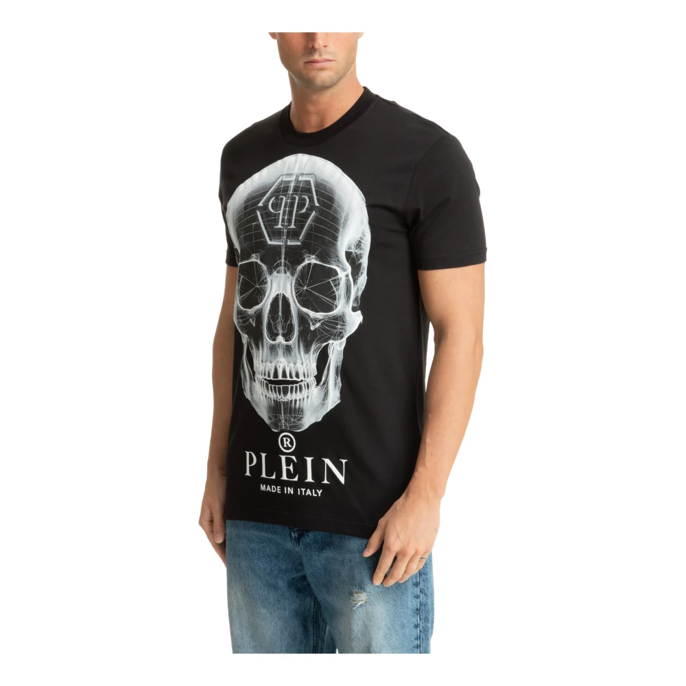 Philipp Plein Skull Patroon Logo T-shirt Black Heren
