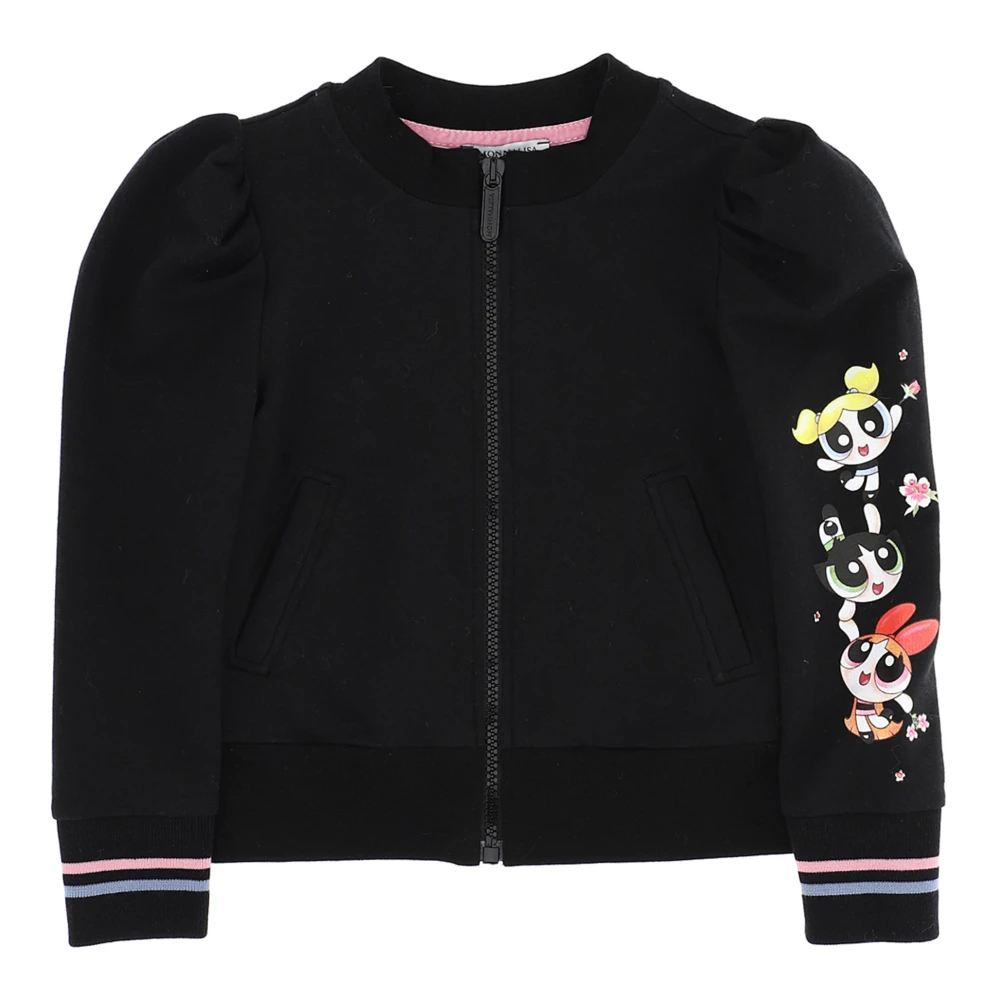 Monnalisa Girls Black Kids Sweatshirts, 3 Y, Felpa Aperta