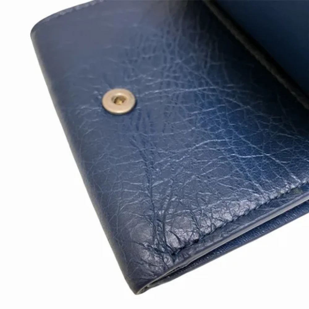 Balenciaga Vintage Pre-owned Leather wallets Blue Dames